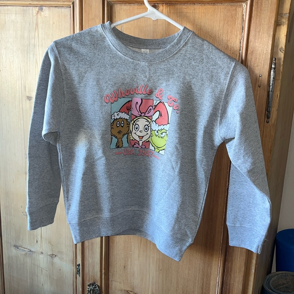 Whoville & Co. Sweatshirt with Cindy Loo Who, The Grinch and Dog